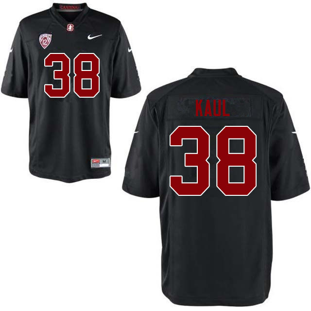 Men #38 Jason Kaul Stanford Cardinal College Football Jerseys Sale-Black